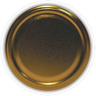 Golden jar lids - ø 66 mm - 100 pcs