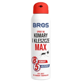Спрей проти комарів і кліщів MAX (посилений захист) - BROS - 90 мл - 
