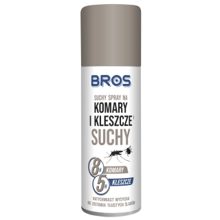 Suchý sprej proti komárům a klíšťatům - BROS - 90 ml - 