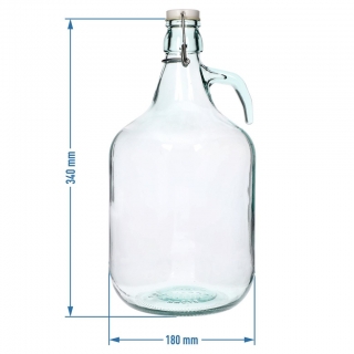 Dama Ballon, Korbflasche mit Klappschloss - 5 Liter - 