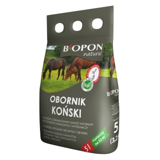 Granulēta zirgu kūtsmēsli - BIOPON® - 5 litri - 