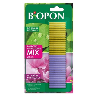 Hnojicí tyčinky mix pro kvetoucí a zelené rostliny - Biopon - 30 ks - 