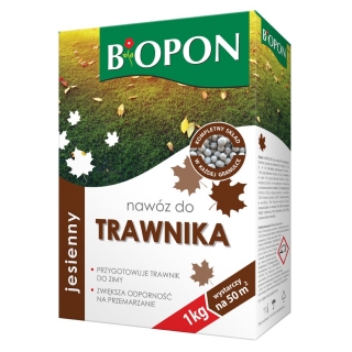 Fertilizante de otoño - endurece y asegura el césped antes del invierno - Biopon - 1 kg - 