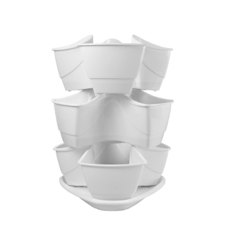 Pot Herbal - Coubi - 3 set piece - Putih - 