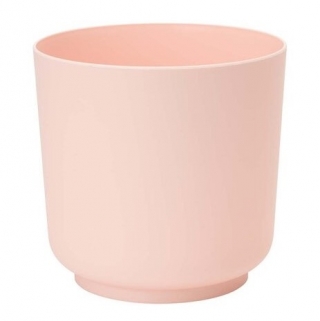 "Satina" round pot casing - 13 cm - nude beige