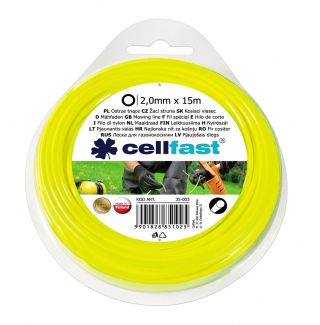 Mowing line for grass trimmers - 2.0 mm, 15 m - round - CELLFAST
