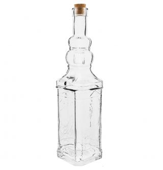 Стъклена бутилка с корк - Кулата - 750 мл - 