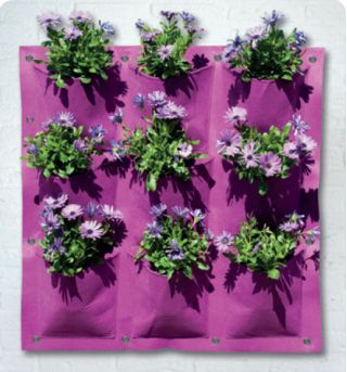 Jardin suspendu - Poche à fleurs à 9 compartiments - violet - 