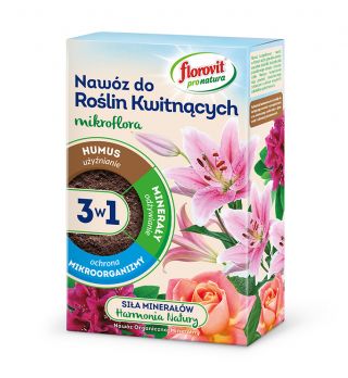 Blommande växtgödselmedel 3-i-1 - gödslar, ger näring och skyddar - Pro Natura - Florovit® - 1 kg - 