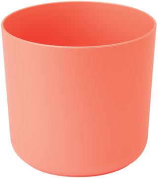 "Aruba" round pot casing - 13 cm - cantaloupe-orange