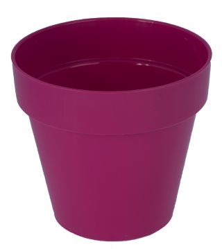 "Ibiza" round hanging plant pot casing - 18 cm - blueberry-purple