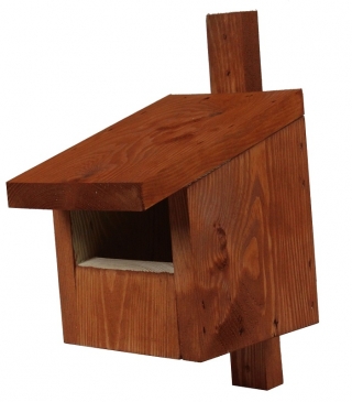 Birdhouse for redstarts, blackbirds, robins and kestrels - brown