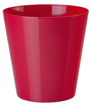 "Vulcano" round pot casing - 15 cm - cherry-red