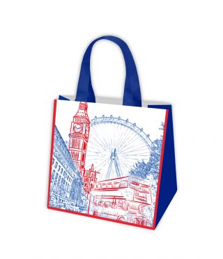 Alışveriş çantası - Avrupa Seyahatleri - Londra - 34 x 36 x 22 cm - 