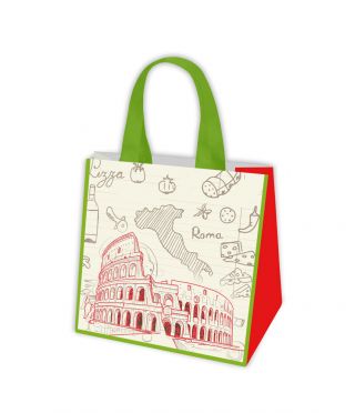 Sacola de compras - European Travels - Rome - 34 x 36 x 22 cm - 