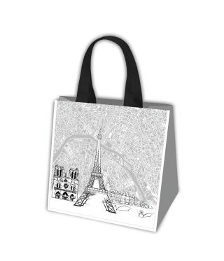 购物袋-欧洲旅行-巴黎-34 x 36 x 22 cm - 