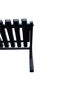 Free-standing, ribbed graveyard, cemetery bench - Width: 83 cm