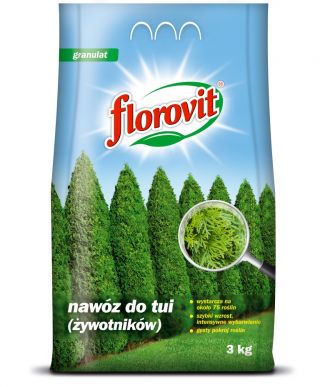 Тор Thuja (arborvitae) - бърз растеж, интензивно оцветяване - Florovit® - 3 кг - 