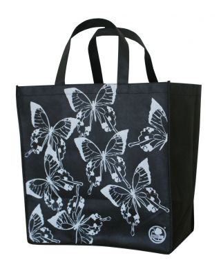 Nákupná taška - 34 x 36 x 22 cm - motýľ - 
