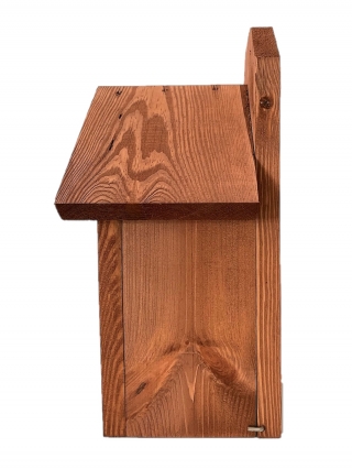 Wall mounted birdhouse for tits, sparrows and nuthatches - brown