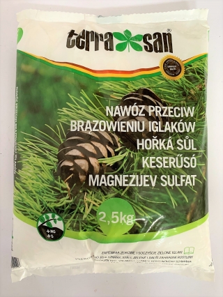Fertilizante de coníferas - protege las agujas del pardeamiento - Terrasan® - 2,5 kg - 