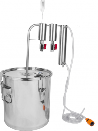 Destilador de aço inoxidável de 18 litros (estático) - com duas unidades de clarificação - 