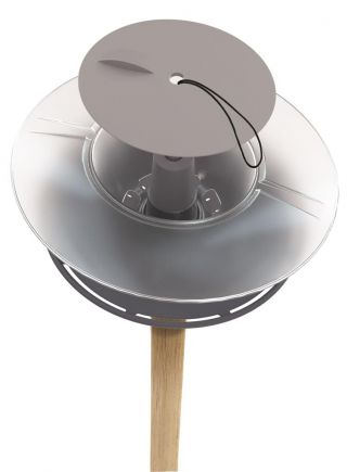 Pole mounted bird table / feeding tray Birdyfeed Round - anthracite-grey