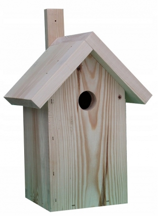 Birdhouse for tits, sparrows and nuthatches - raw wood