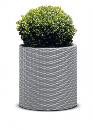 Pot tanaman bulat besar - ø 43.7 cm - Silinder Planter - perak-kelabu - 