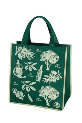 购物袋-34 x 36 x 22厘米-橄榄绿色 - 