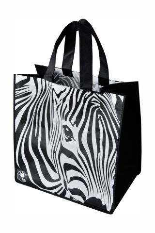 Einkaufstasche - 34 x 36 x 22 cm - Zebra - 