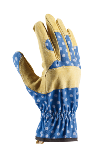 Lavender blue Ranch cotton-leather garden gloves