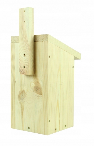 Кутия за гнездо на синигери и дървесни врабчета - сурово дърво - самостоятелно сглобяема къща за птици - 