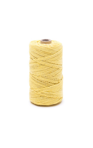 Vokset tråd av gult lin - 50 g / 60 m - 
