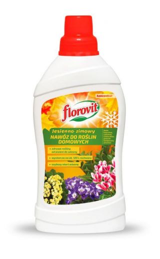 Rudens-ziemas mēslojums mājas augiem - uzlabo izturību pret pāržāvēšanu - Florovit® - 1 l - 
