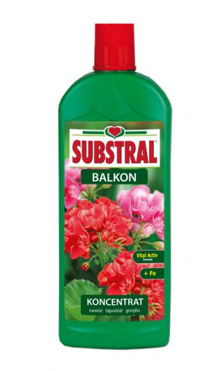 Gnojilo za balkonsko cvetje - pospešuje cvetenje sledilne petunije, pelargonije, petunije, fuksije in begonije - Substral® - 1 l - 