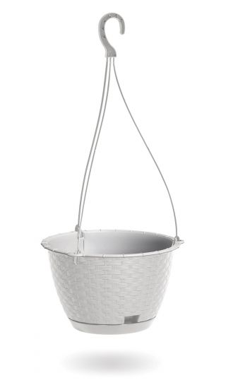 植木鉢と受け皿-ラトーラ-22 cm-ホワイト - 