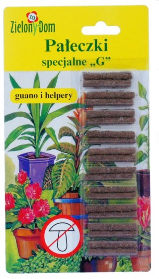 Bâtonnets d&#39;engrais spéciaux "G" - pour les plantes affaiblies par les maladies fongiques - Zielony Dom® - 20 pièces - 