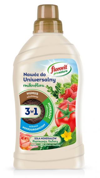 Večnamensko gnojilo 3 v 1 - gnoji, hrani in ščiti - Pro Natura - Florovit® - 1 l - 