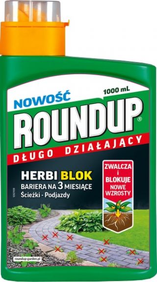 Roundup Herbi Block - detergente per pavimenti e strade private a lunga durata d'azione - 1000 ml - 