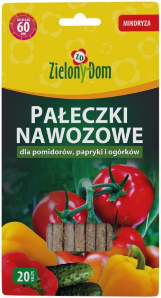 Bâtonnets d&#39;engrais avec mycorhize pour tomates, poivrons et concombres - Zielony Dom® - 20 pcs - 
