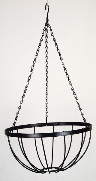 Верига за окачване на растителни кошници 35 см - боядисана в черно - 