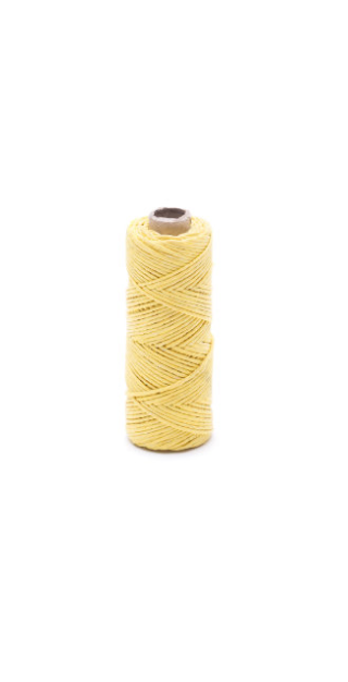 Yellow linen waxed thread - 20 g / 30 m