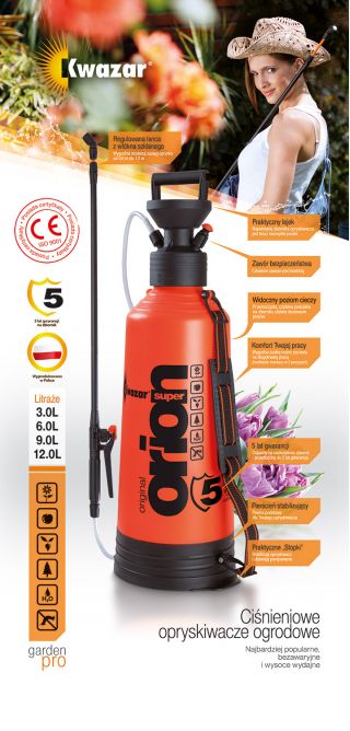 Garden pressure sprayer Kwazar Orion Super 12 l