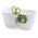 Dupla gyógynövényes edény, kerek - Limes Dublo - 25 x 12 cm - Fehér - 