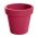 Vaso leve redondo com pires - 13,5 cm - Rapsberry - 