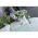 עציץ מלבני עם צלוחית - קובי - 24X12 ס"מ - לבן - 