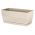 Vaso rettangolare con piattino - Coubi - 24 x 12 cm - Crema - 