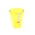 Kerek virágcserép, magas - Lilia - 12,5 cm - átlátszó sárga - 