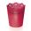 Pot bunga bundar dengan renda - 16 cm - Renda - Rapsberry - 